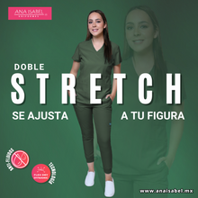 Cargar imagen en el visor de la galería, Conjunto SET Filipina y Pantalón JOGGER EV-04 Tatita REPELENTE A FLUIDOS-Color OLIVO Dama-Ana Isabel Uniformes