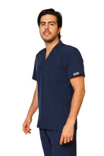 Cargar imagen en el visor de la galería, Conjunto SET Filipina y Pantalón EA-02 REPELENTE A FLUIDOS-Color MARINO HOMBRE-HASSAN Uniformes