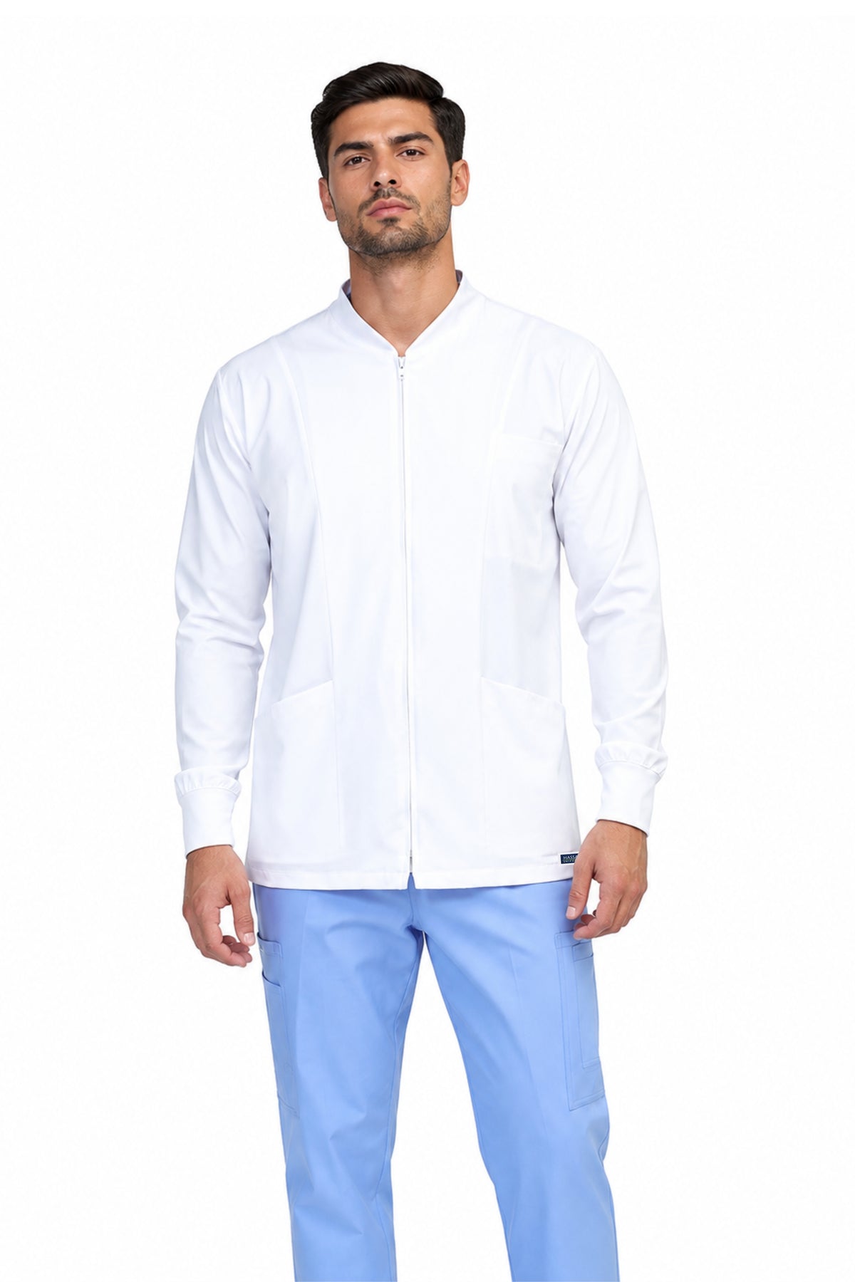 CHAMARRA WARM UP DOBLE STRETCH CON CIERRE con REPELENTE A FLUIDOS para Hombre - EA-06
