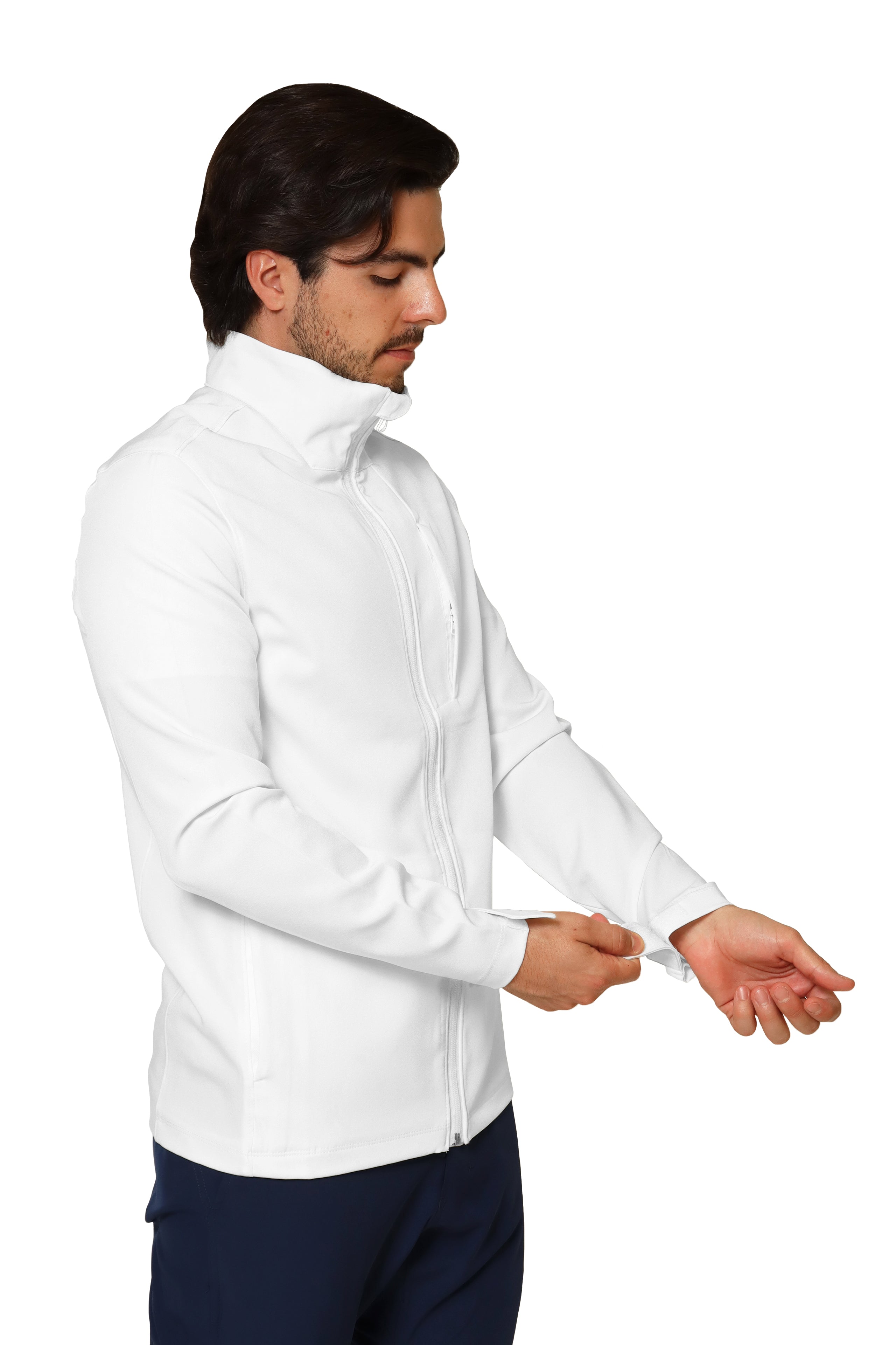 CHAMARRA FIT JACKET EXTRA GRUESA- DOBLE STRETCH CON CIERRE con REPELENTE A FLUIDOS para Caballero - EA-10
