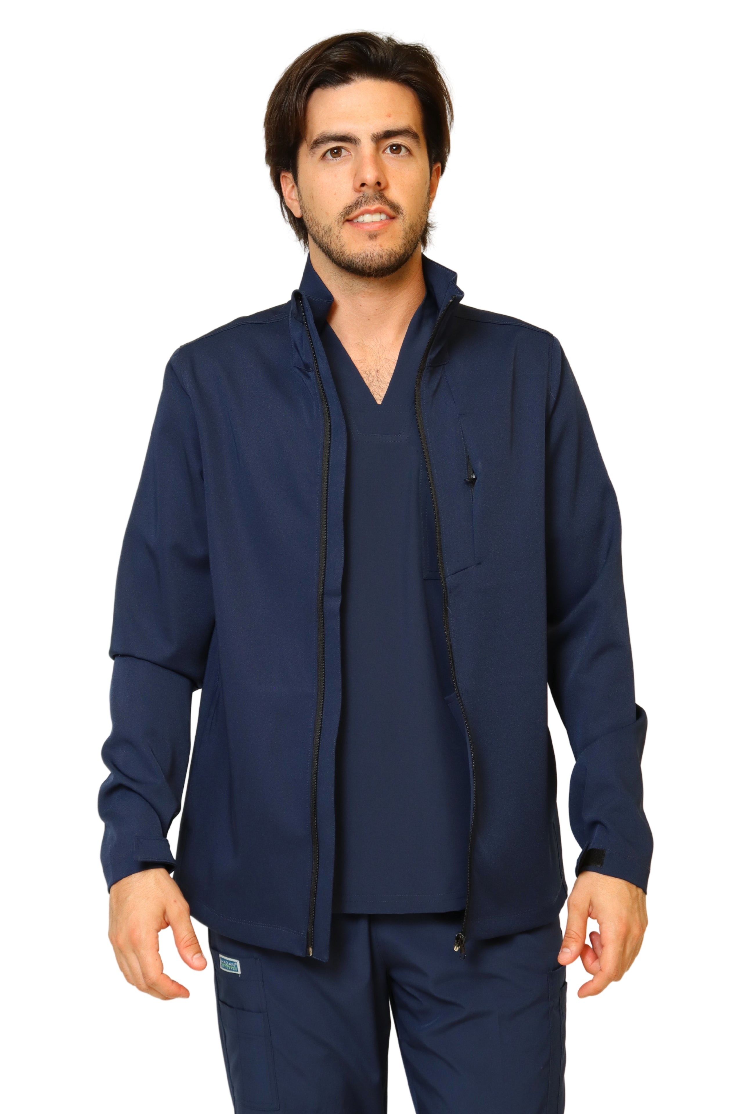 CHAMARRA FIT JACKET EXTRA GRUESA- DOBLE STRETCH CON CIERRE con REPELENTE A FLUIDOS para Caballero - EA-10