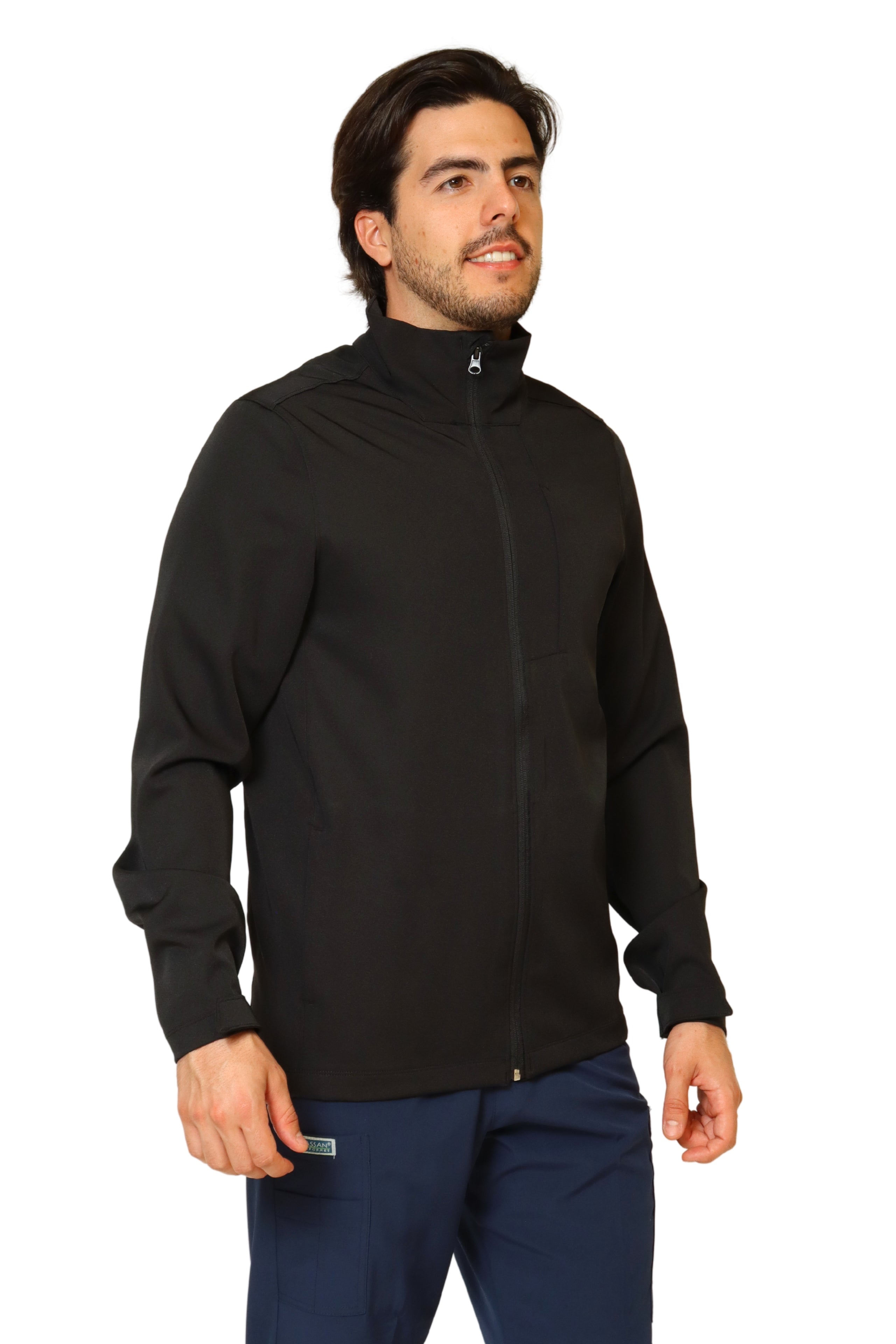 CHAMARRA FIT JACKET EXTRA GRUESA- DOBLE STRETCH CON CIERRE con REPELENTE A FLUIDOS para Caballero - EA-10