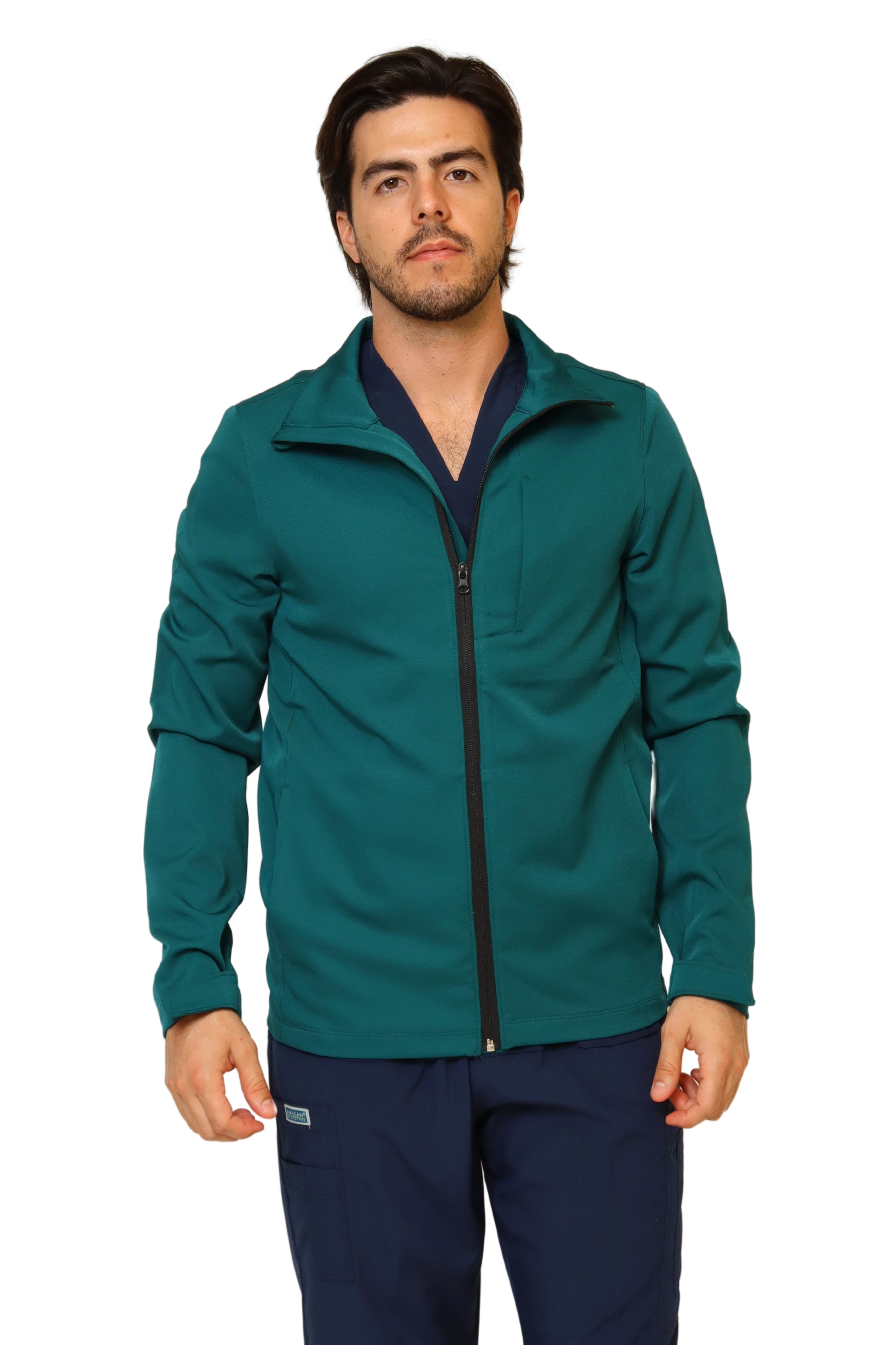 CHAMARRA FIT JACKET EXTRA GRUESA- DOBLE STRETCH CON CIERRE con REPELENTE A FLUIDOS para Caballero - EA-10
