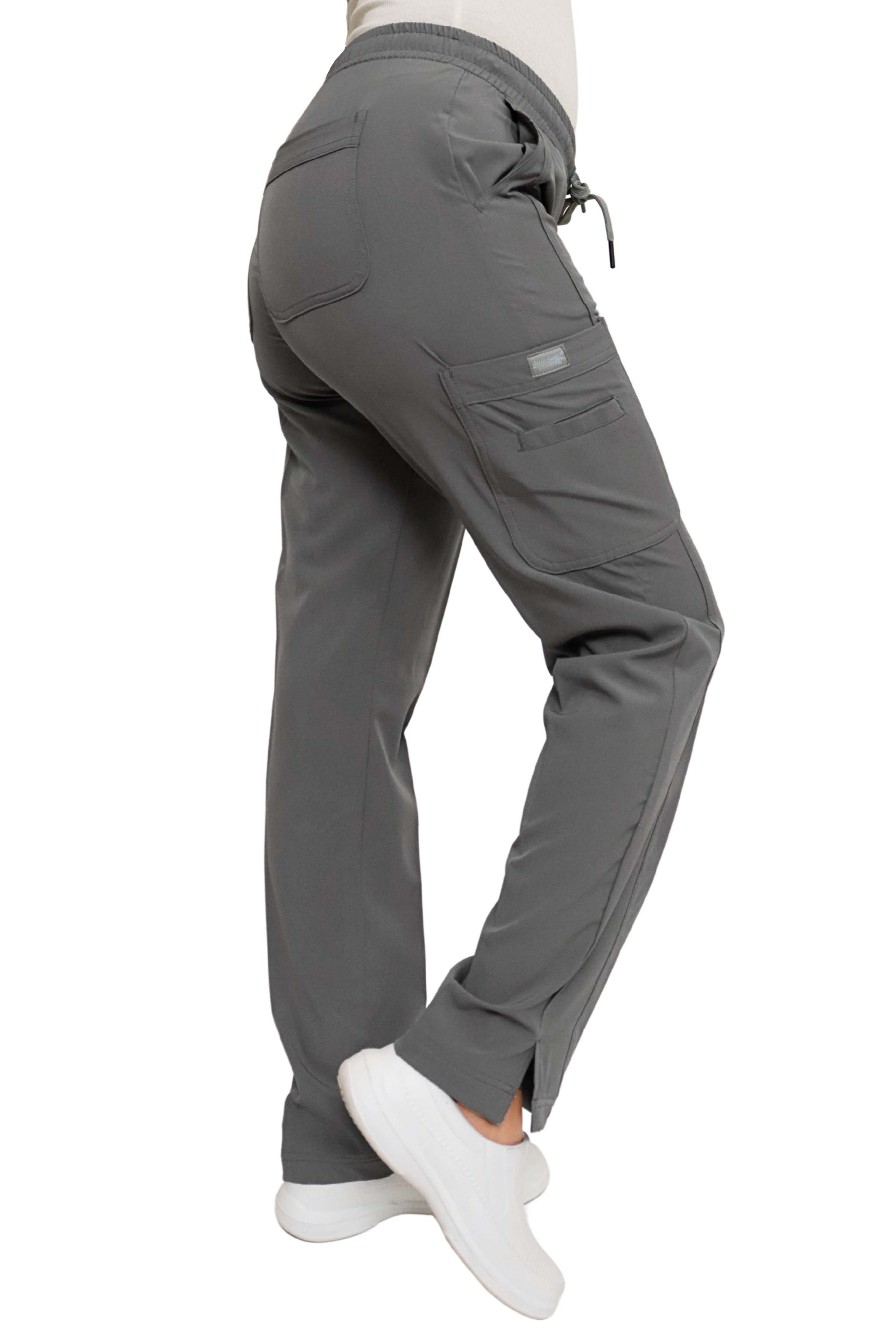 PANTALÓN EGD-145 HIGH WAIST DAMA ETIQUETA GRIS