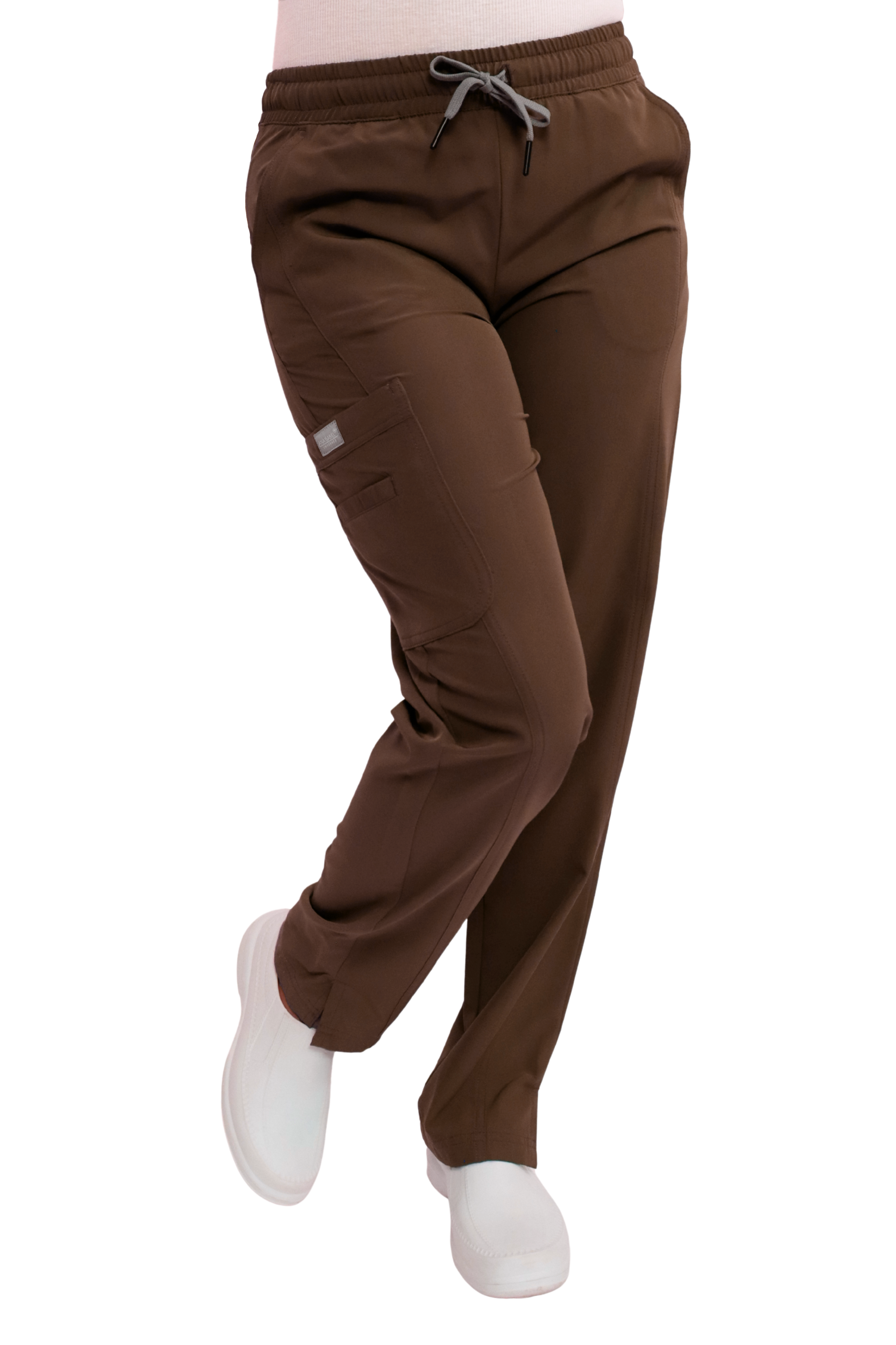 PANTALÓN EGD-145 HIGH WAIST DAMA ETIQUETA GRIS