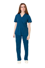 Cargar imagen en el visor de la galería, CONJUNTO EV-02 MUÑIN DAMA- PANTALÓN RECTO CON RIB EV-121