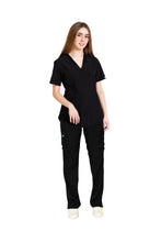 Cargar imagen en el visor de la galería, CONJUNTO EV-02 MUÑIN DAMA- PANTALÓN RECTO CON RIB EV-121