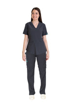 Cargar imagen en el visor de la galería, CONJUNTO EV-02 MUÑIN DAMA- PANTALÓN RECTO CON RIB EV-121