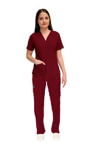 Cargar imagen en el visor de la galería, CONJUNTO EV-02 MUÑIN DAMA- PANTALÓN RECTO CON RIB EV-121