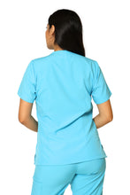 Cargar imagen en el visor de la galería, Conjunto SET Filipina y Pantalón JOGGER EV-03 Nani REPELENTE A FLUIDOS-Color AQUA Dama-Ana Isabel Uniformes