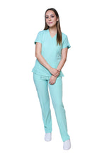 Cargar imagen en el visor de la galería, Conjunto SET Filipina y Pantalón EV-04 Tatita REPELENTE A FLUIDOS-Color PISTACHE Dama-Ana Isabel Uniformes