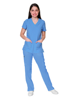 Cargar imagen en el visor de la galería, CONJUNTO EV-04 TATITA DAMA- PANTALÓN RECTO CON RIB EV-121