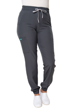 Cargar imagen en el visor de la galería, PANTALON EV-135 JOGGER HIGH WAIST STRETCH REPELENTE DAMA