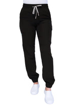 Cargar imagen en el visor de la galería, PANTALON EV-135 JOGGER HIGH WAIST STRETCH REPELENTE DAMA