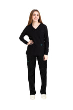 Cargar imagen en el visor de la galería, CONJUNTO EV-16 TATITA MANGA LARGA DAMA- PANTALÓN RECTO CON RIB EV-121