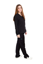 Cargar imagen en el visor de la galería, CONJUNTO EV-16 TATITA MANGA LARGA DAMA- PANTALÓN RECTO HIGH WAIST EV-145