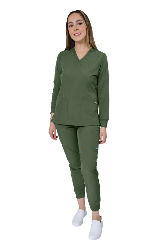 CONJUNTOS COLOR OLIVO CON PANT JOGGER DAMA EV-04-16