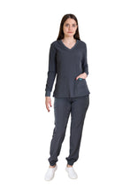 Cargar imagen en el visor de la galería, CONJUNTO EV-16 TATITA MANGA LARGA DAMA- PANTALÓN JOGGER HIGH WAIST EV-135