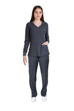 Cargar imagen en el visor de la galería, CONJUNTO EV-16 TATITA MANGA LARGA DAMA- PANTALÓN RECTO HIGH WAIST EV-145