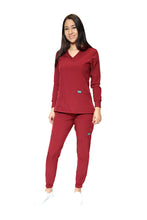 Cargar imagen en el visor de la galería, CONJUNTO EV-16 TATITA MANGA LARGA CON PANTALÓN JOGGER DAMA 3XG Y 4XG