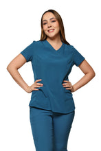 Cargar imagen en el visor de la galería, Conjunto SET Filipina y Pantalón EV-19 ALEXA REPELENTE A FLUIDOS-Color CARIBE Dama-Ana Isabel Uniformes