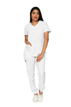Cargar imagen en el visor de la galería, CONJUNTOS COLOR BLANCO CON PANT JOGGER DAMA EV-01-02-03-04-16-18-19-20-22-24-30