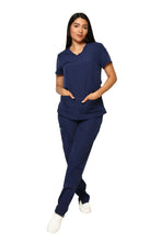 Cargar imagen en el visor de la galería, CONJUNTO EV-22 LUCY DAMA- PANTALÓN RECTO HIGH WAIST EV-145