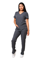 Cargar imagen en el visor de la galería, CONJUNTO EV-22 LUCY DAMA- PANTALÓN RECTO HIGH WAIST EV-145