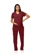 Cargar imagen en el visor de la galería, CONJUNTO EV-22 LUCY DAMA- PANTALÓN RECTO CON RIB EV-121