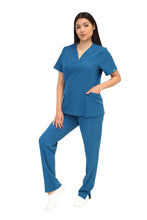 Cargar imagen en el visor de la galería, CONJUNTO EV-27 LIZ DAMA- PANTALÓN RECTO HIGH WAIST EV-145