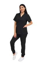 Cargar imagen en el visor de la galería, CONJUNTO EV-27 LIZ DAMA- PANTALÓN JOGGER HIGH WAIST EV-135