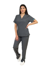 Cargar imagen en el visor de la galería, CONJUNTO EV-27 LIZ DAMA- PANTALÓN RECTO HIGH WAIST EV-145