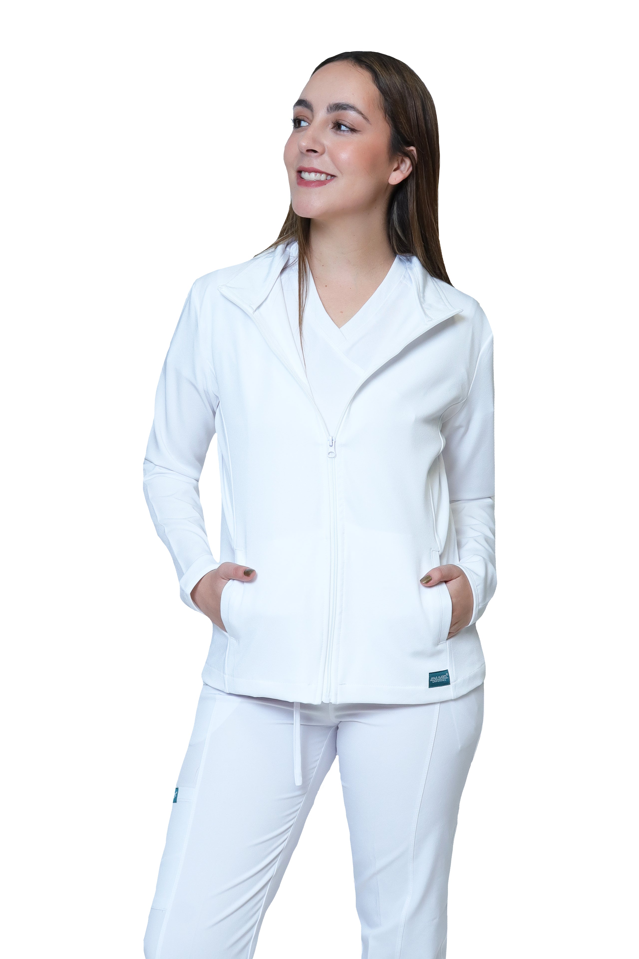 CHAMARRA FIT JACKET EXTRA GRUESA- DOBLE STRETCH CON CIERRE con REPELENTE A FLUIDOS para Dama - EV-58