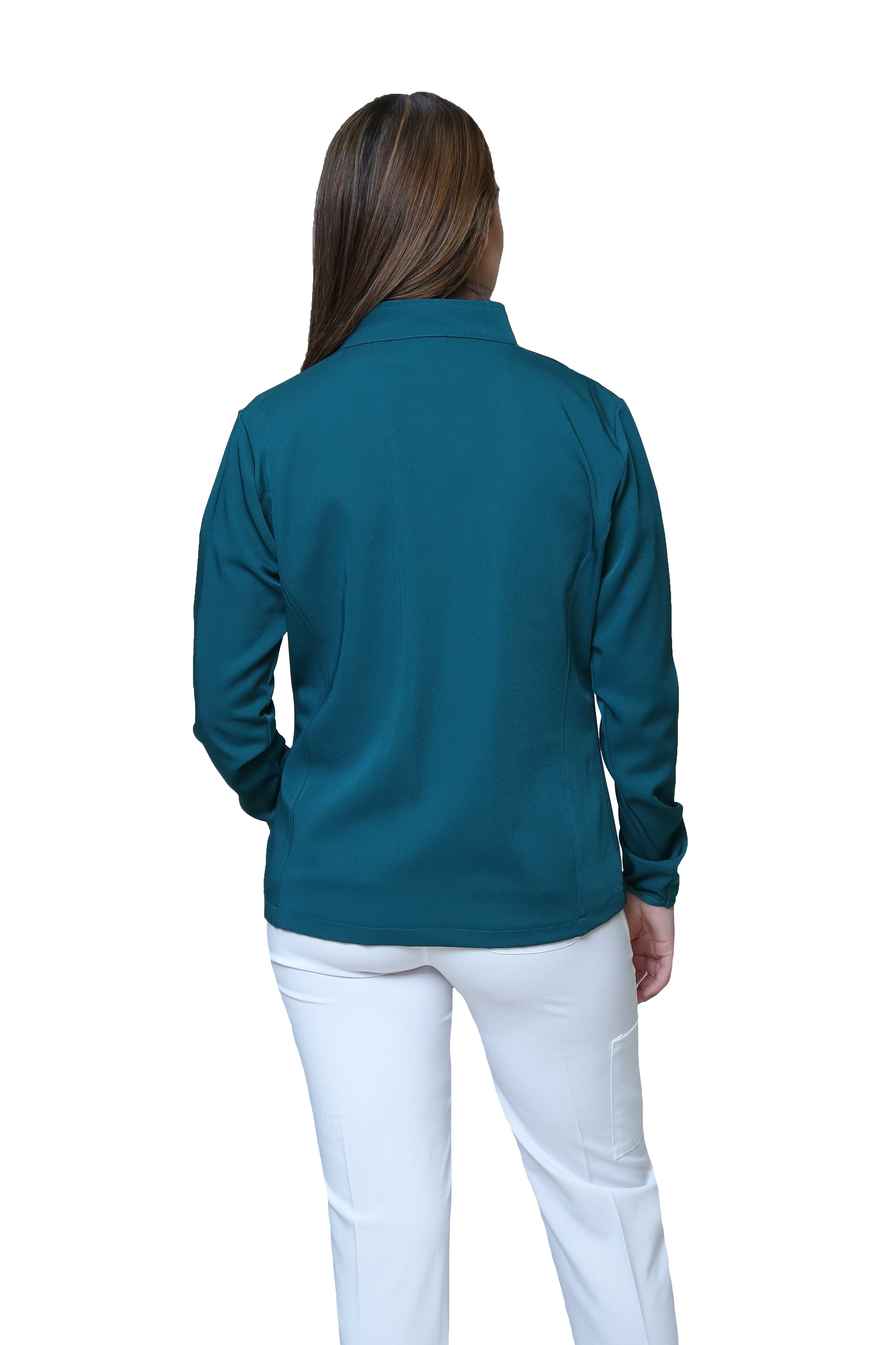 KIT Estudiantes - Chamarra Fit Jacket Extra Gruesa y Conjunto Quirúrgico con Pant Recto Doble Stretch Repelente a fluidos para Dama