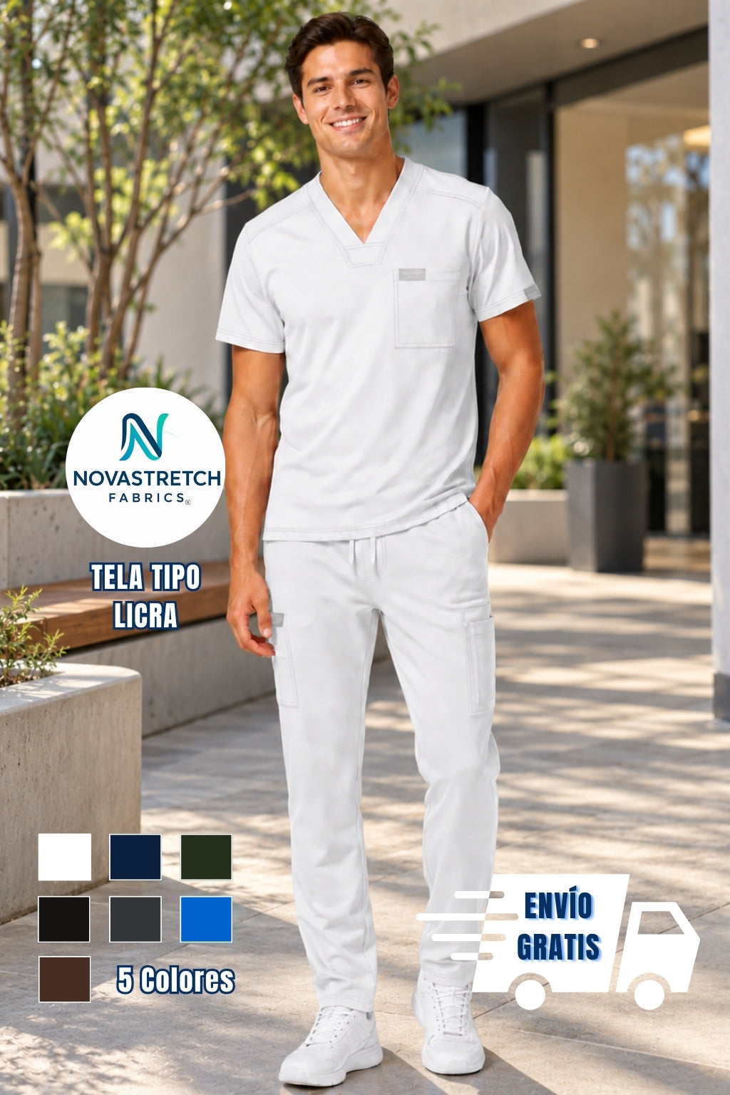 CONJUNTO LGC-02 HOMBRE - TELA TIPO LICRA - NOVASTRETCH FABRICS