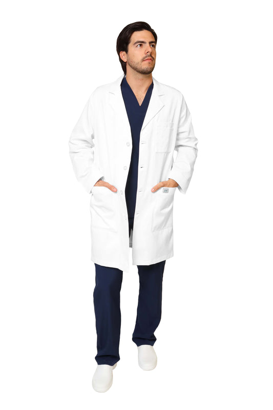Bata Médica y de Laboratorio UNISEX con REPELENTE A FLUIDOS- TELA GABARDINA - HA-9599GR
