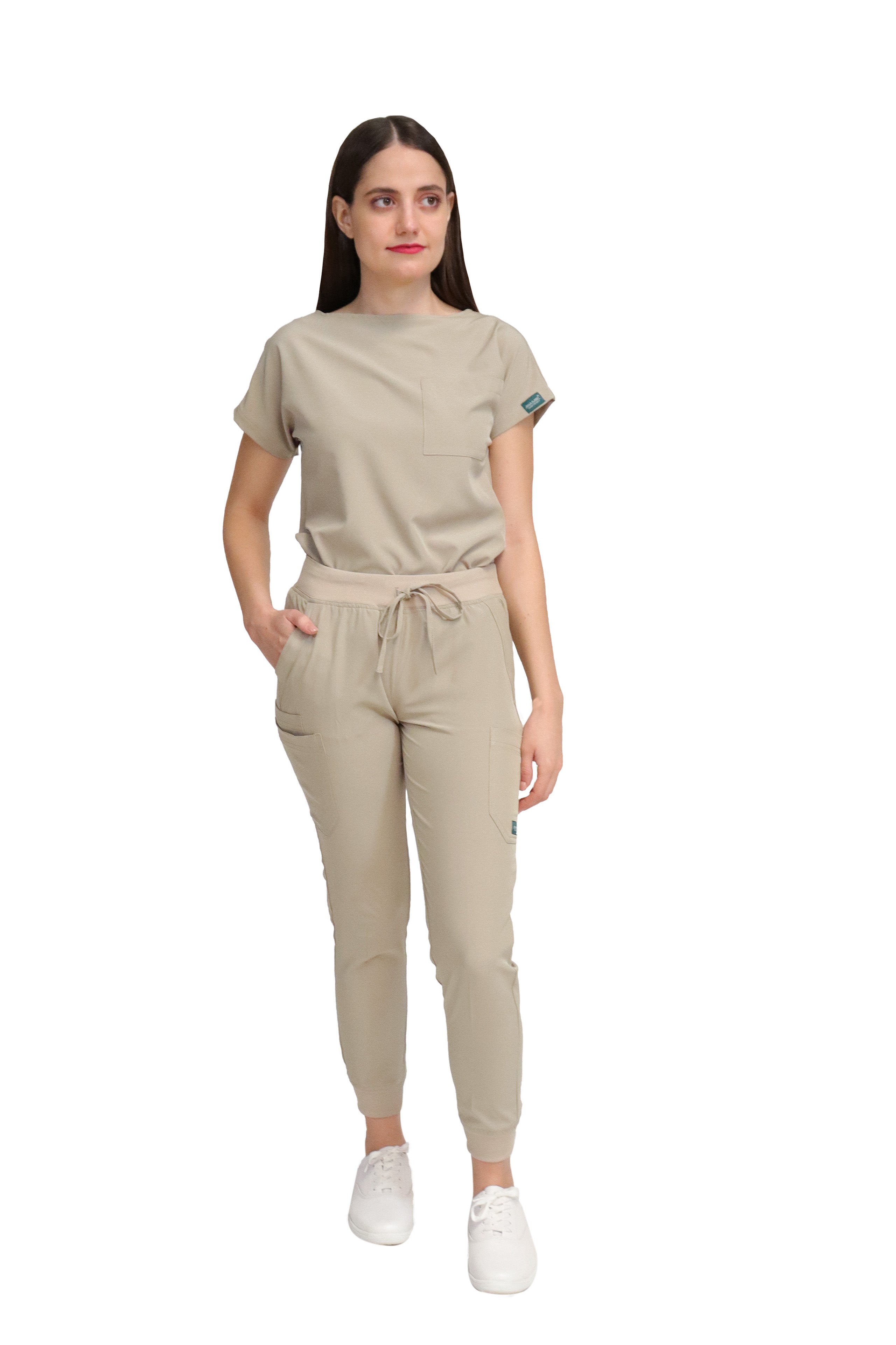 CONJUNTOS COLOR KAKI CON PANT JOGGER DAMA EV-04-20