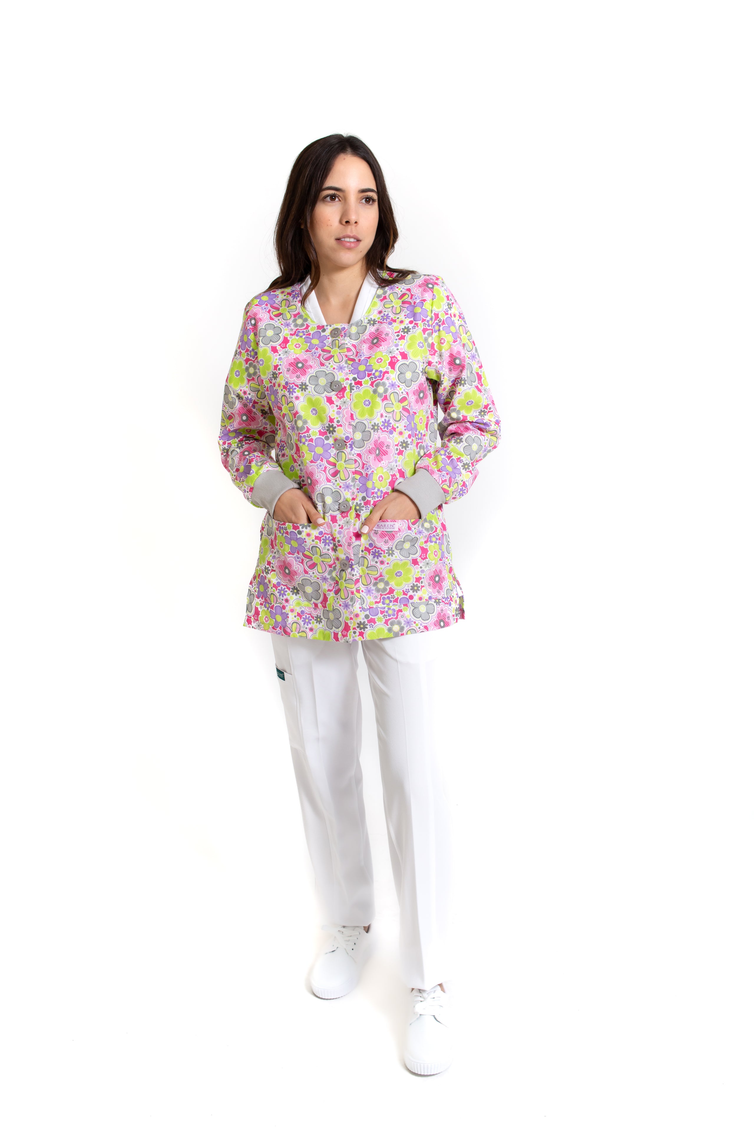 WARM UP Chamarra Médica - Salida de Hospital - para Dama - KA-38 KAREN MEDICAL FASHION