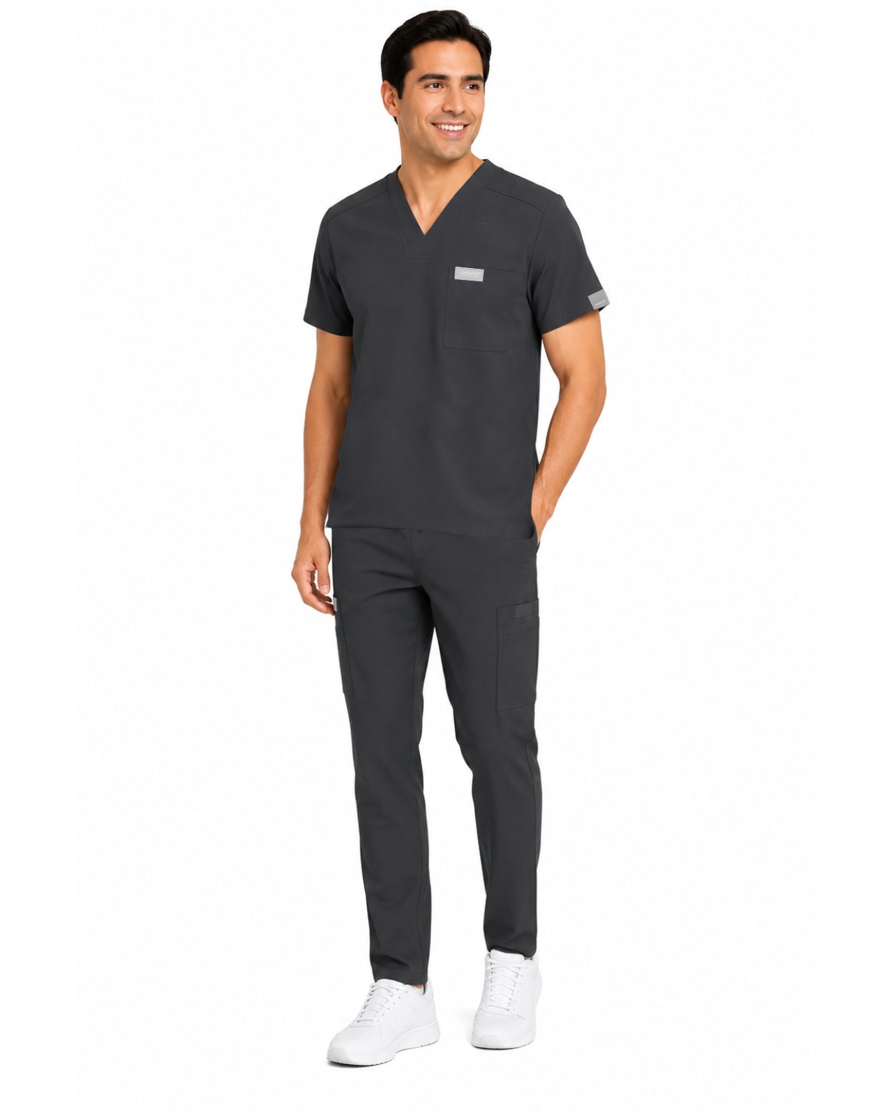CONJUNTO LGC-02 HOMBRE - TELA TIPO LICRA - ETIQUETA GRIS CABALLERO