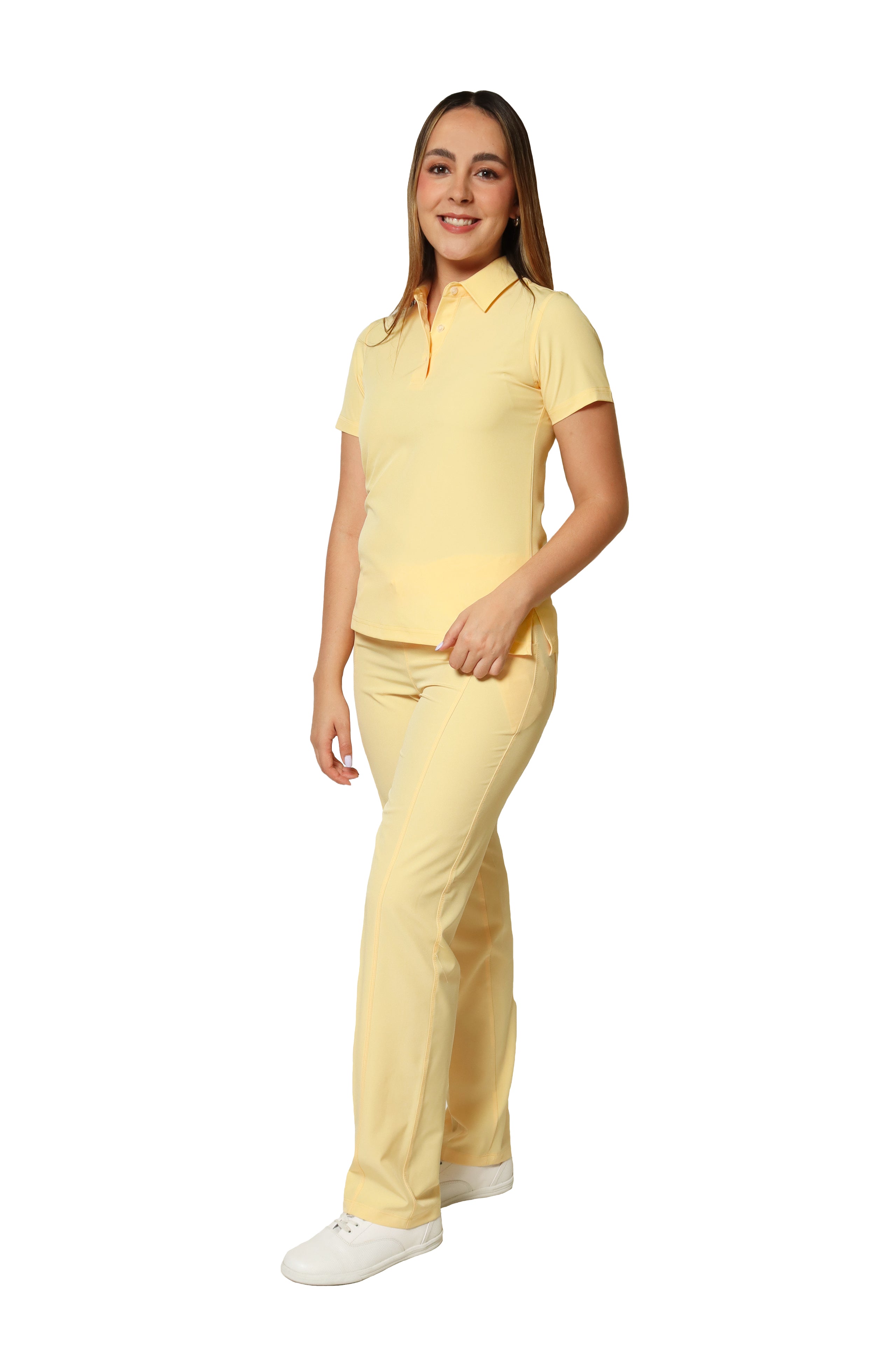 CONJUNTO PD-01 DAMA PLAYERA TIPO POLO- STRETCH REPELENTE