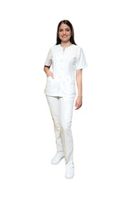 Cargar imagen en el visor de la galería, Conjunto SET TERGAL AI-114 -Color BLANCO Dama-Ana Isabel Uniformes