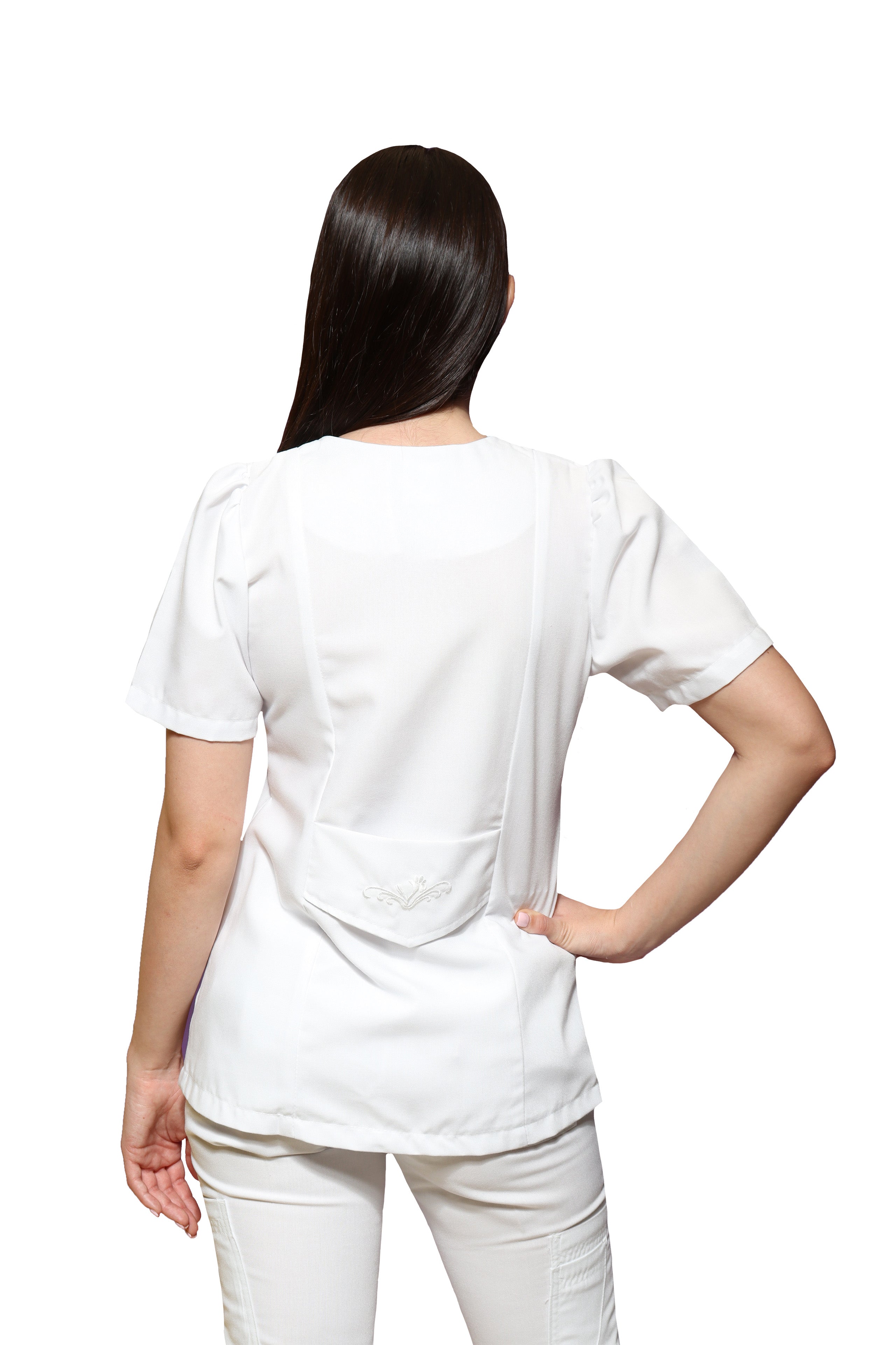 Conjunto SET TERGAL AI-121 -Color BLANCO Dama-Ana Isabel Uniformes