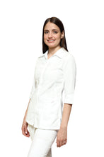 Cargar imagen en el visor de la galería, Conjunto SET TERGAL AI-161 -Color BLANCO Dama-Ana Isabel Uniformes