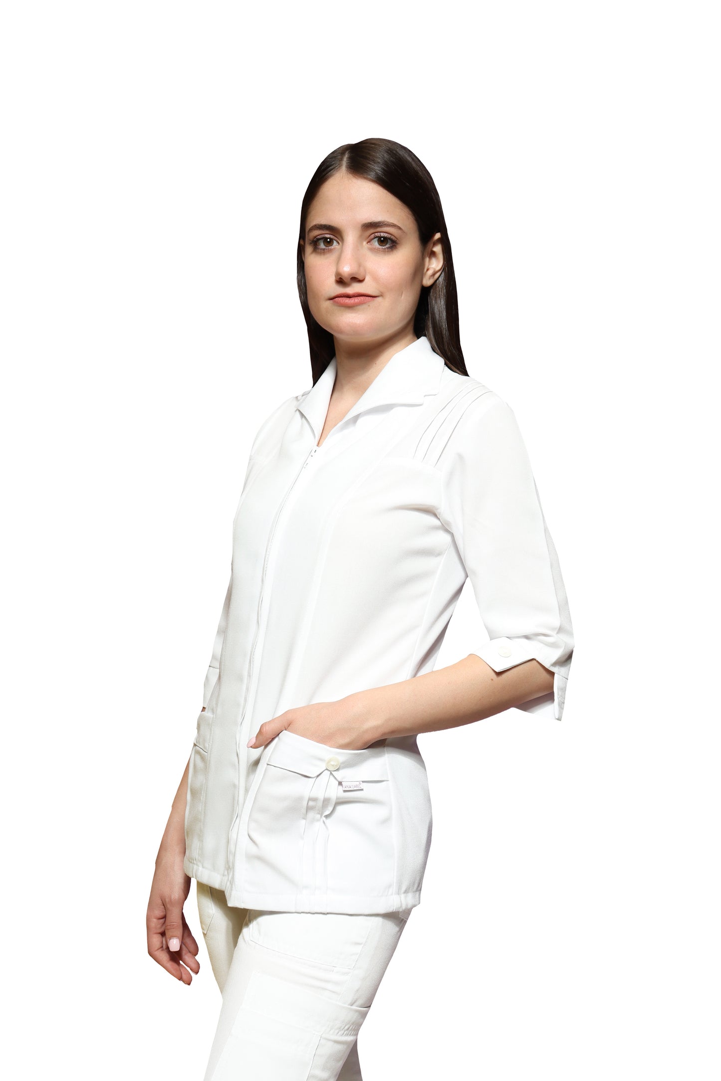 Filipina Top AI-163- TABLEADO II DAMA - Color BLANCO