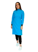 Cargar imagen en el visor de la galería, Bata Médica Quirúrgica COAT LINE de DAMA - DOBLE STRETCH con REPELENTE A FLUIDOS para Dama - EV-26-COATLINE DAMA