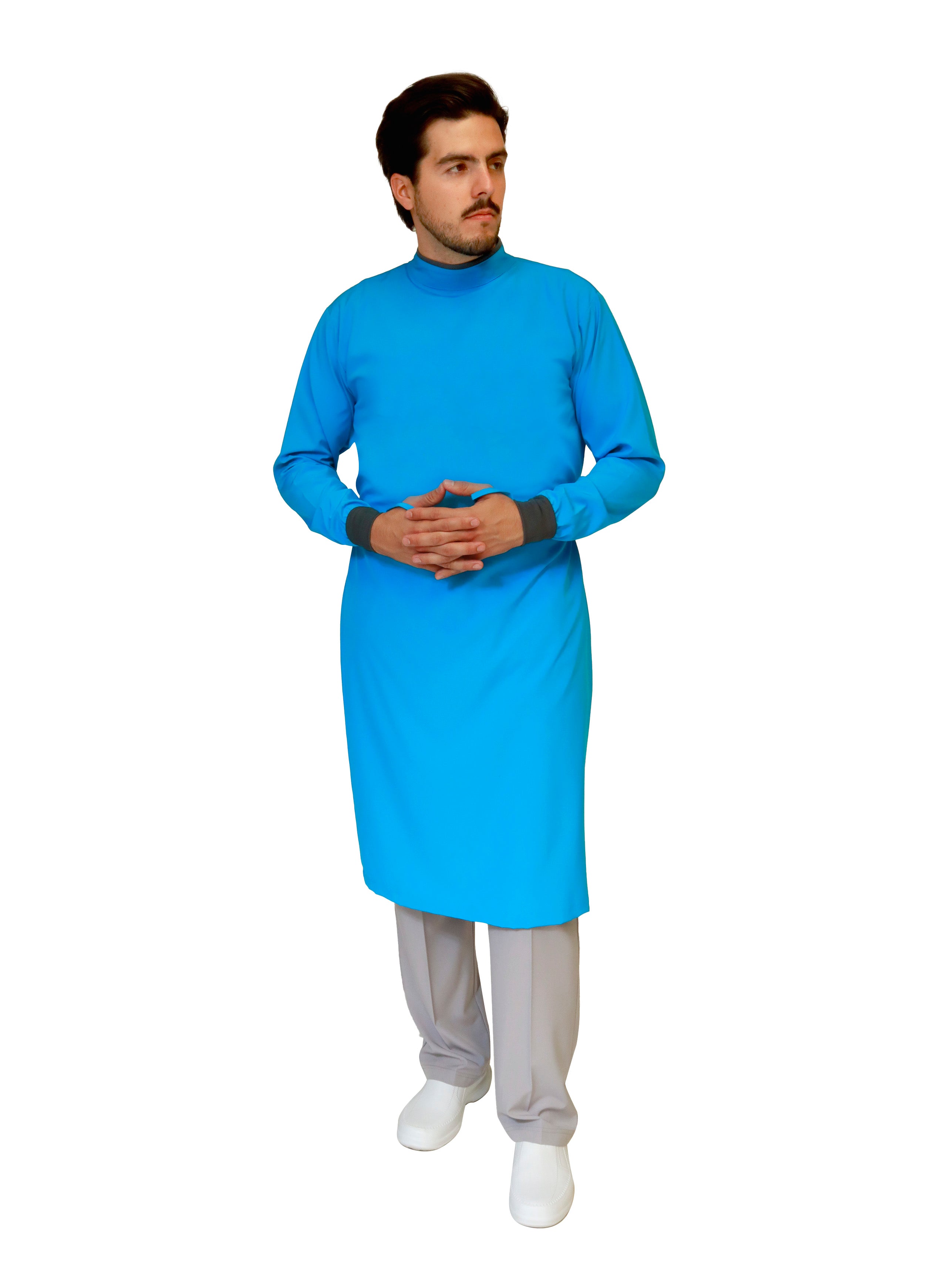 Bata Médica Quirúrgica COAT LINE de HOMBRE - DOBLE STRETCH con REPELENTE A FLUIDOS para HOMBRE - EA-08-COATLINE HOMBRE