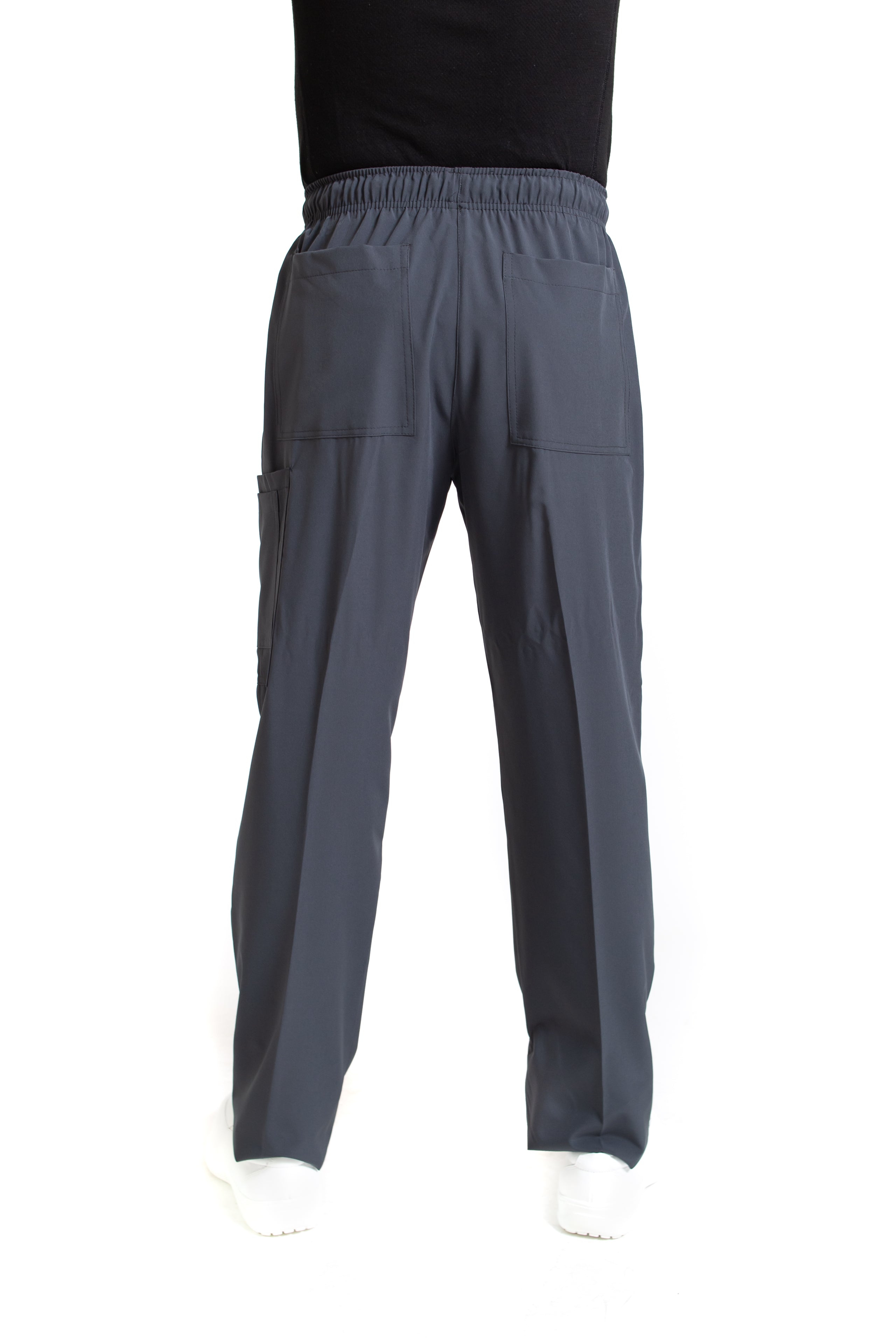 Pantalón Pant EA-02P REPELENTE A FLUIDOS-Color PEWTER/ROJO HOMBRE-HASSAN Uniformes