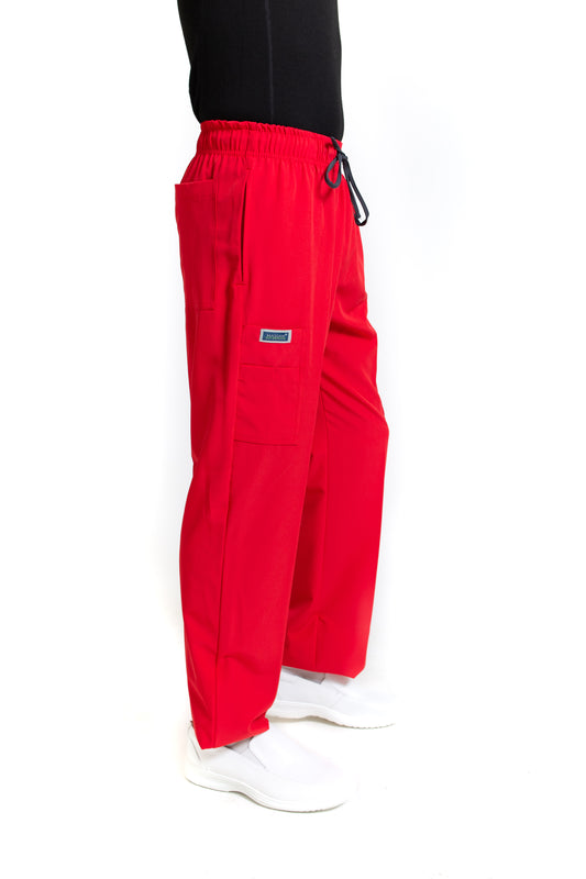 Pantalón Pant EA-02P REPELENTE A FLUIDOS-Color ROJO/PEWTER HOMBRE-HASSAN Uniformes