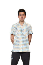 Cargar imagen en el visor de la galería, Conjunto SET Filipina y Pantalón JOGGER EA-02 REPELENTE A FLUIDOS-Color ESTAMPADO DINOSAURIOS con PANT JOGGER NEGRO HOMBRE-HASSAN Uniformes