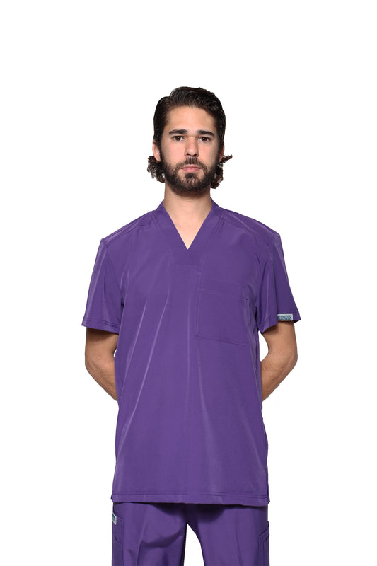 Conjunto SET Filipina y Pantalón EA-02 REPELENTE A FLUIDOS-Color UVA HOMBRE-HASSAN Uniformes